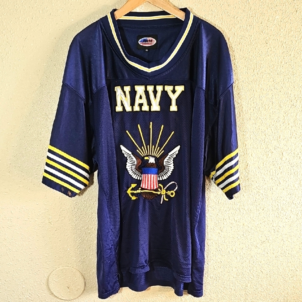 JWM Wholesale USA Navy Fotball Jersey.